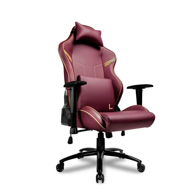 Cadeira Gamer Pichau Omega Series Red Gaming Chairs Adjustable Height Tilt Locking Best Video Game Chair with Metal Steel Base
