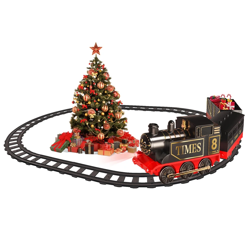 Electric classic music light track train play toys kid electric car
