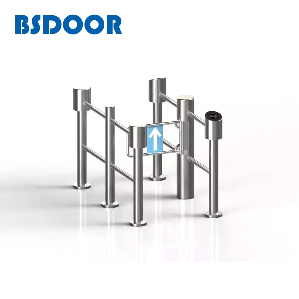 Biometric Face Recognition Identification Card Qr Code Recognition Access Control System Swing Turnstiles