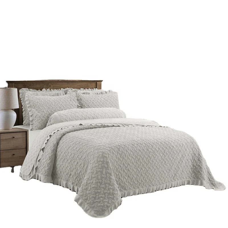 Custom Cotton Quilt Cover Bed Sheets Bedspreads Bedding Set Turkish