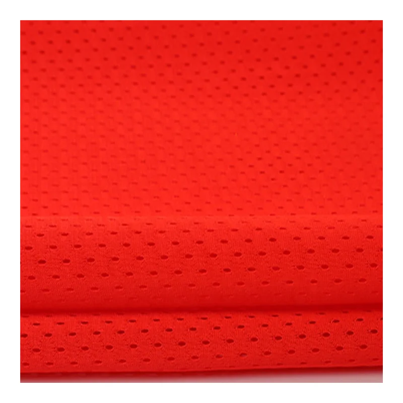 
Mass customization 11*1 mesh fabric produced by FDY fluorescent red fabric 