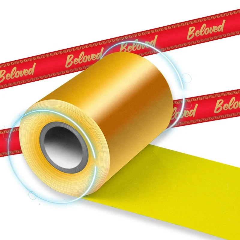 Фольга используемая для ленточного принтера золотая серебряная черная белая красная желтая синяя фольга разных цветов по индивидуальному