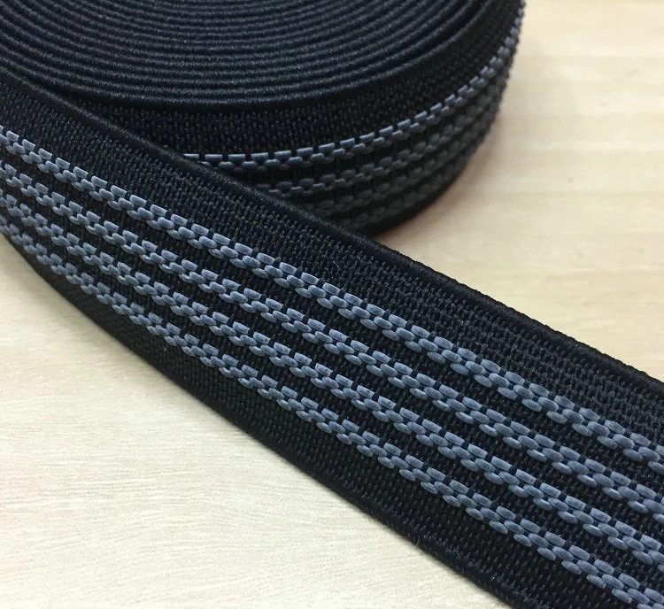 Wholesale 2.5cm/3cm anti slip elastic band with rubber for clothes