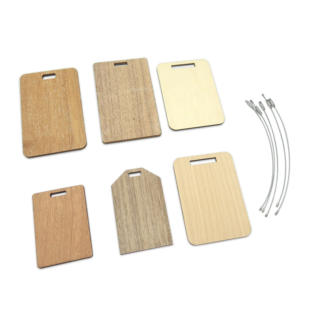 Wholesale Reusable Blank Wooden Name ID Travel Baggage Tag Bamboo Luggage Tag