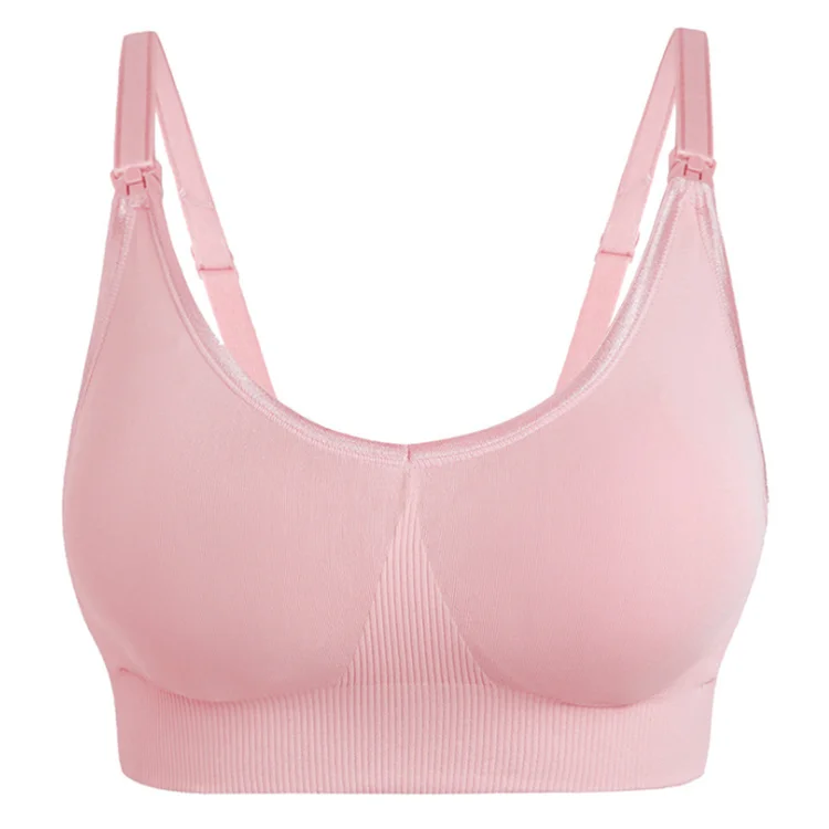 
H1207 Comfortable Pregnant women without steel ring front buckle large size thin cup breastfeeding gather nursing bra bralette 