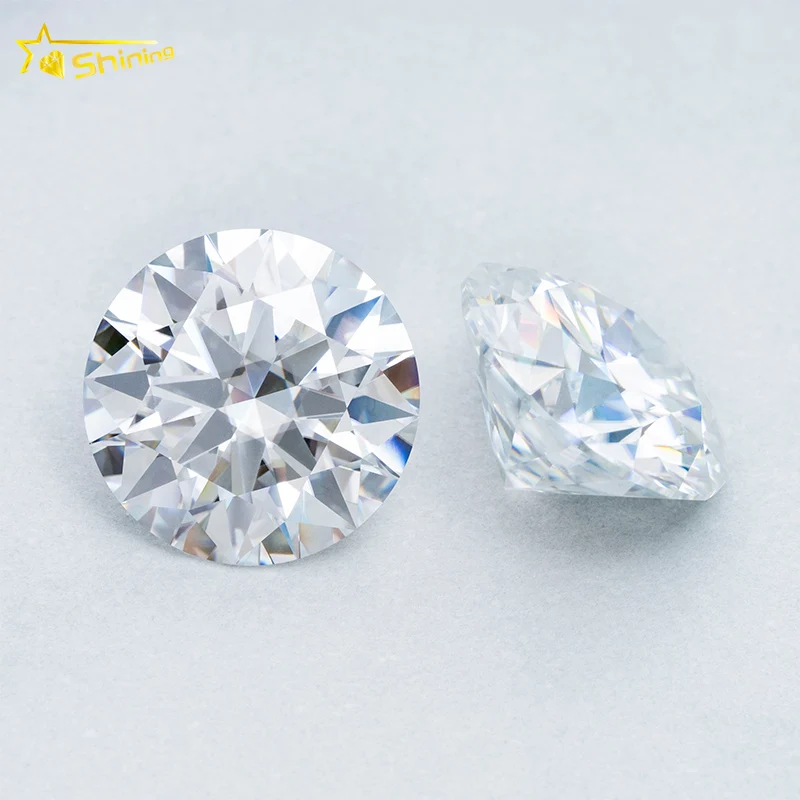 Factory Outlet Round Brilliant Cut Synthetic Loose Moissanite Stones Fast Delivery GRA Certificate Moissanite Stone