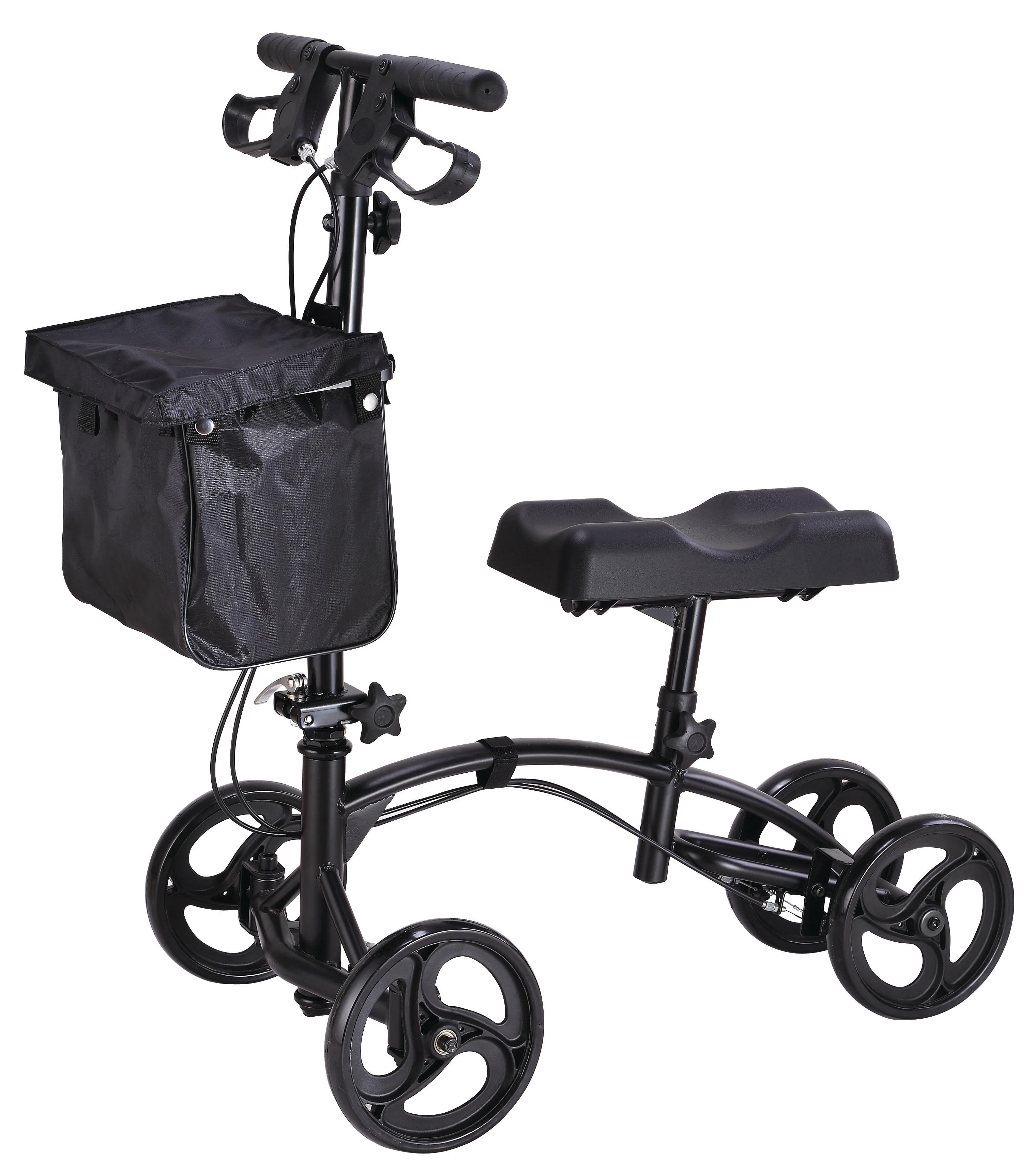 Knee Scooter Steerable Knee Walker Crutch Alternative with Dual Braking System