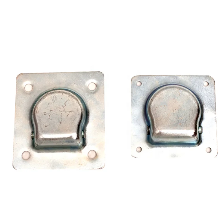 Zinc Plated Surface Floor Mount Rope Truck Tie Down Lashing D Ring