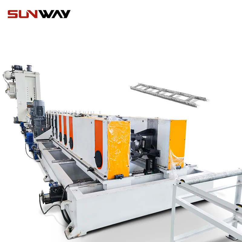 Easy Operation Customized Hydraulic Cutting Manufacturing Ladder Cable Tray Forming Machine