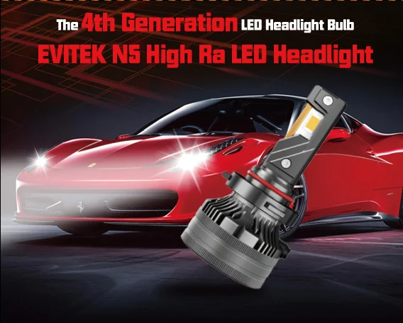 EVITEK 2 years warranty N5 H7 H11 H1 H3 9006 9005 H4 H13 Led Headlight Bulbs Super Bright 110W 18000LM 12V 6068 CSP LED Chips