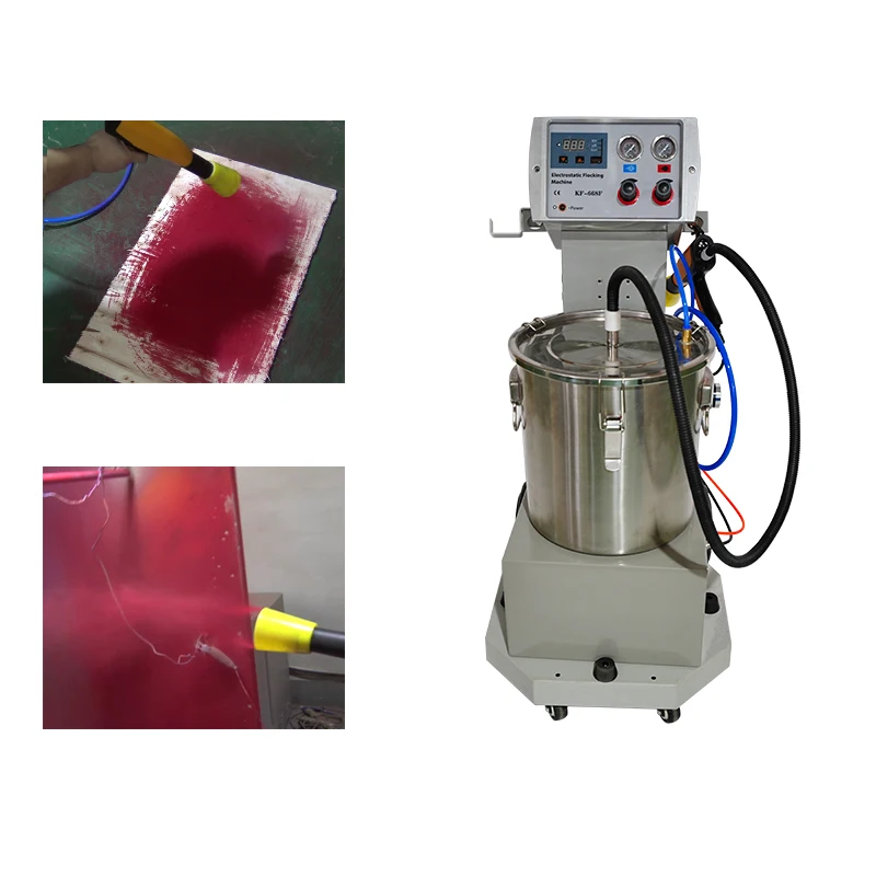 Portable electrostatic flocking machine