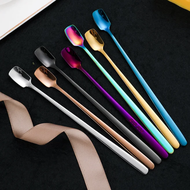 hot selling wholesale new style eco-friendly home decoration modern luxury Material Gold spoon Mixing coffee spoon