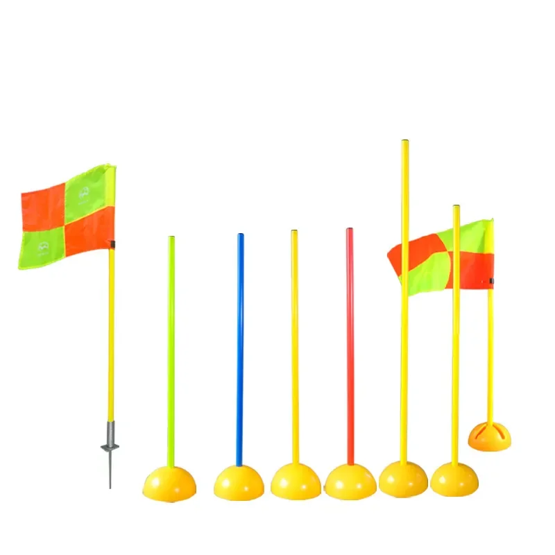 Factory price good quality soccer training equipment agility training pole slalom poles