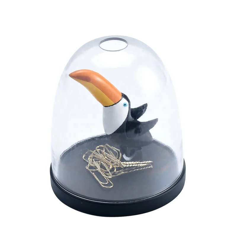 cartoon fox toucan custom school factory OEM desktop magnetic paper clip holder