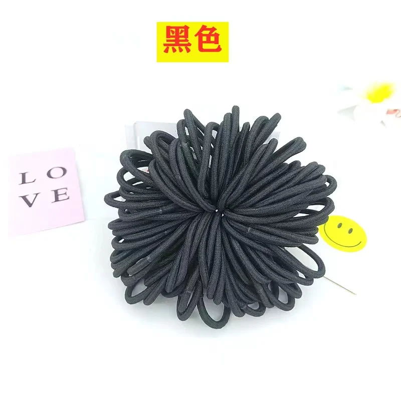 Wholesale 4mm Thickness High Elastic Rubber Hair Bands DIY Mix Colors Rubber Band For Women Hair Accessories
