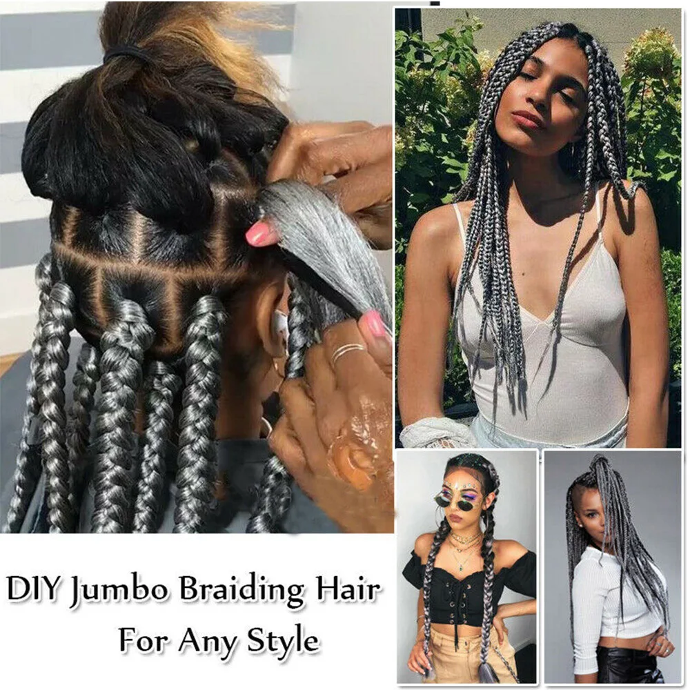  Ombre Jumbo Braiding Hair Extensions 41Inch Synthetic Braids for Crochet Box Twist Mixed