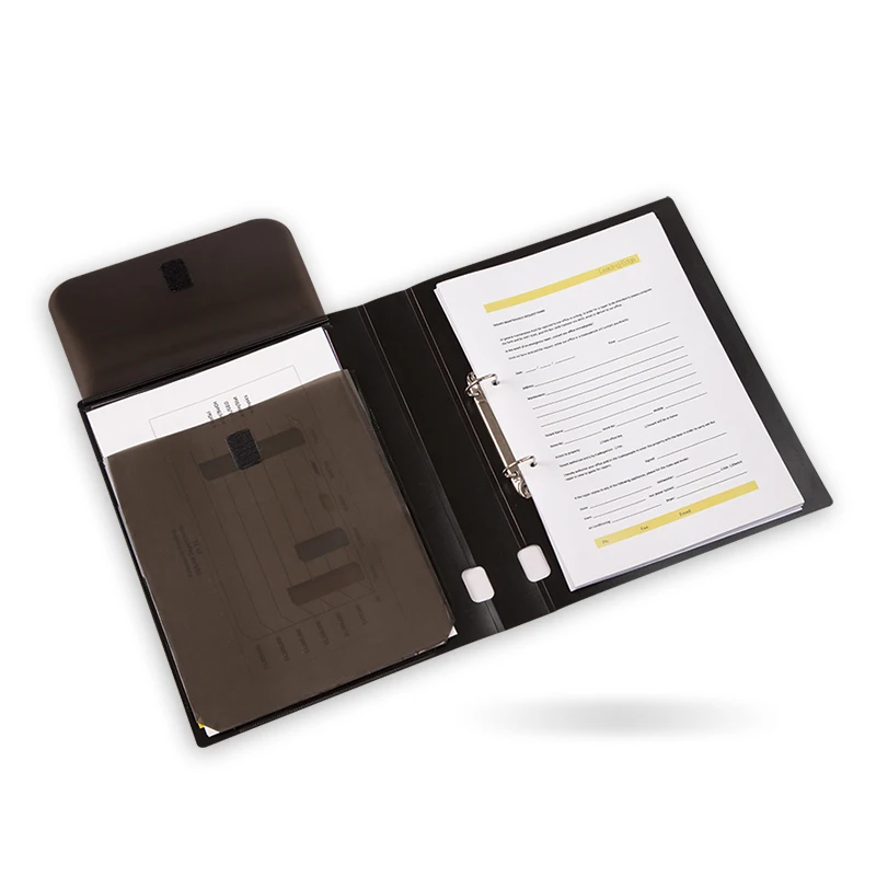 TOPTEAM Initial Office File Folder Ring Binder,d-ring Plastic CN;ZHE PP,PP Customized A4 1ctn/color 13140/13154 Black/white