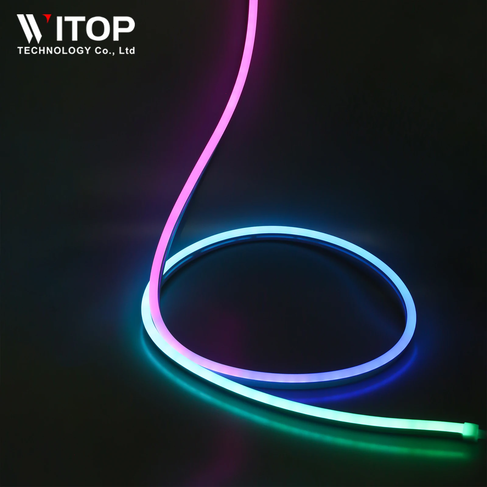 Addressable Silicone Neon Tube LED RGB Flexible Strips Lighting 2m 3m 5m APP smart RGB Dream Color Flex Neon Sign Rope Light