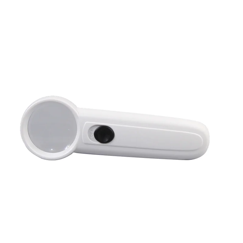 Handheld Portable 15X Magnifier Customized Logo Magnifier Glass With Two LED Lights