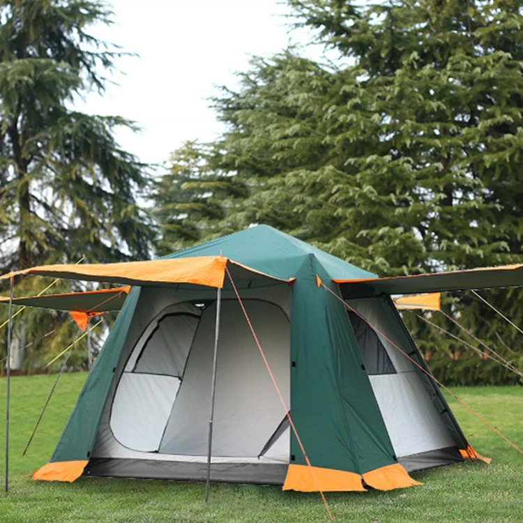 
Outdoor Aluminum Pole Folding Double double layer camping outdoor tent for sale 
