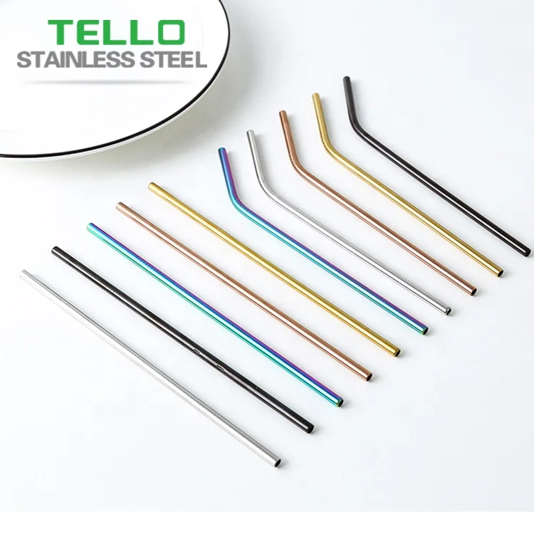 customizable package metal drinking straws