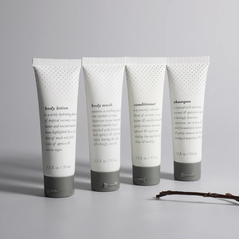 Hotel Shower Gel Shampoo Packaging Pe Soft Tube Mini Shampoo and Conditioner For Hotels