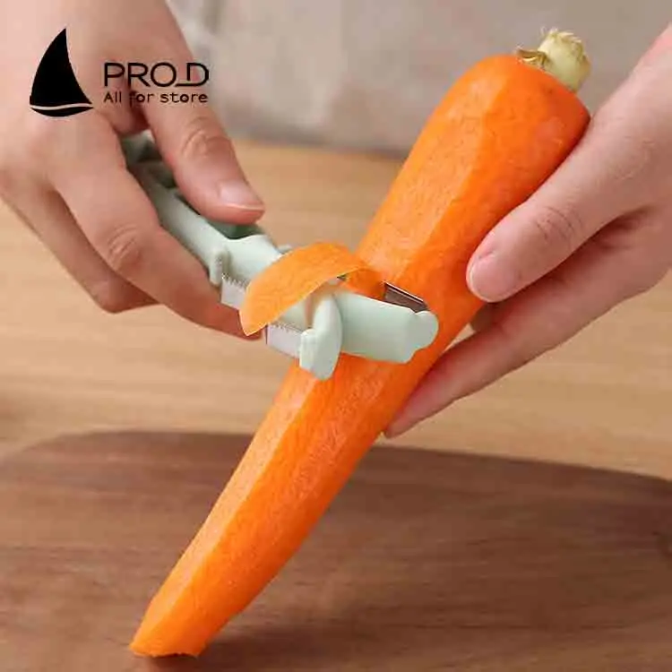 Multifunctional corn threshing potato peeling kitchen double-head fruit and vegetable peeling planer