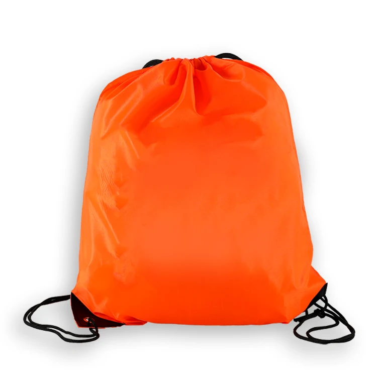 OEM Customized Logo Waterproof Drawstring Bag Gym Polyester Nylon Draw String Backpack for Sports