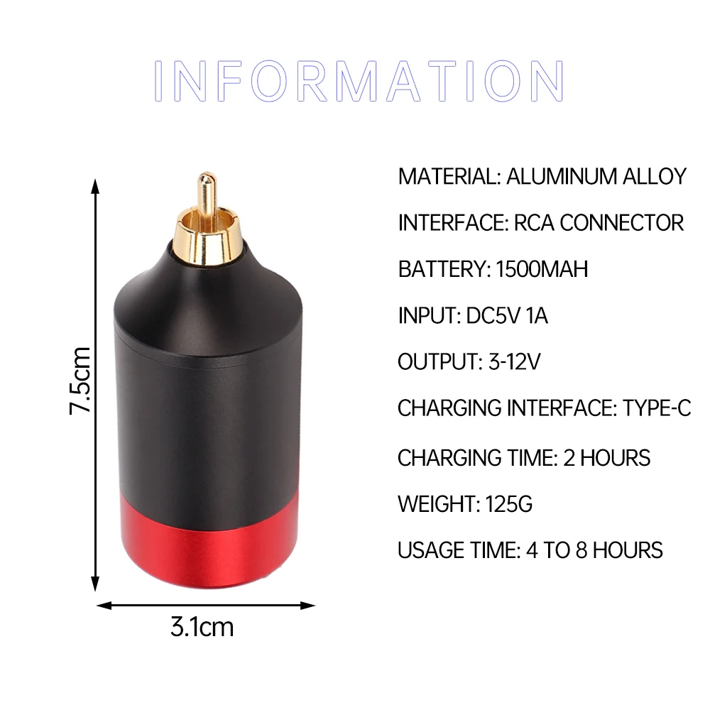 Wholesale Price Digital Mini chargers batteries Wireless connector tattoo machine Power Supply