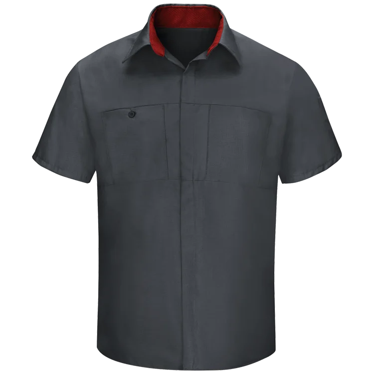 OEM High Quality  Button Down Short Sleeve Breathable  Port Authority Heavy Duty Working Shirt