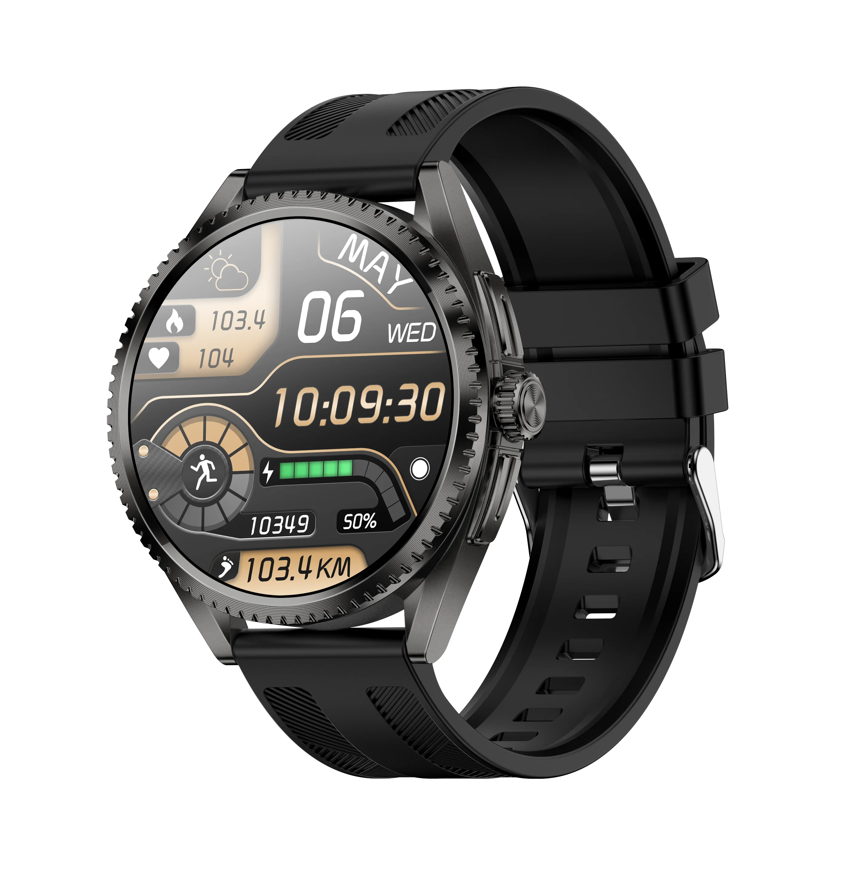 1.75-Inch Amoled Bt Talk Ip67 Deep Waterproof Smart Bracelet Multi Sport Mode Monitoring Round Screen Gf52 Smart Watch