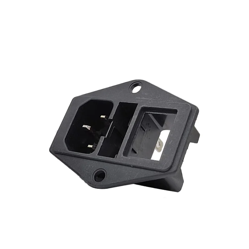 1/2 3 Pin IEC320 C14 Inlet Module Plug 5A Fuse Switch Male Power Socket 10A 250V For Lab Equipment