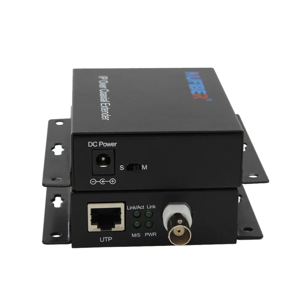 CCTV с использованием 10/100 Мбит/с IP RJ45 к BNC-портам Сетевой удлинитель UTP коаксиальный преобразователь DC12V адаптер питания
