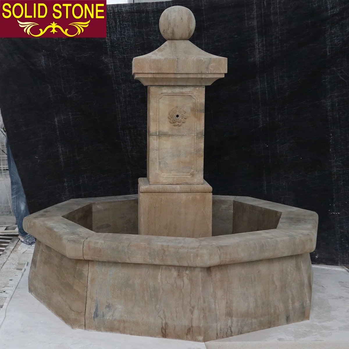 High concentration high quality Antique French Marble hand carved stone garden fountain
