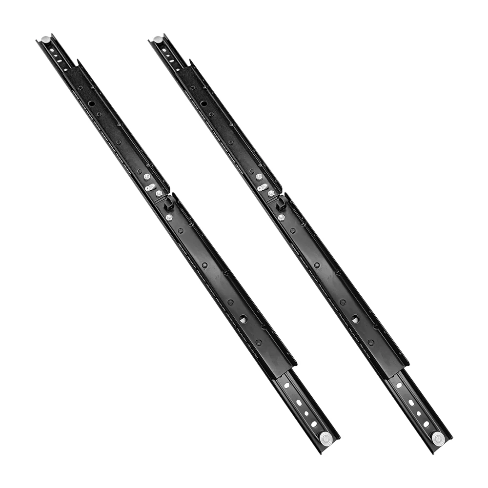 Furniture Drawer Slide Rail 35mm Width Telescopic Channels 3 Folds Drawer Slide Ball Bearing Light Duty Table Slide