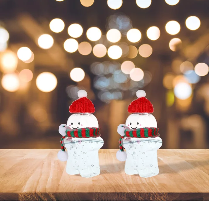 Christmas Gingerbread Man Bottle Empty Candy Jar Candy Cookie Bottles Juice Drink Containers with Caps