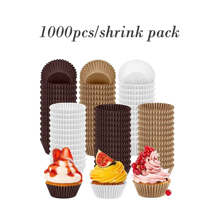 Food Grade Oven-safe White Homemade Mini Paper Pastry Muffin Molds Cupcake Liners Baking Cups