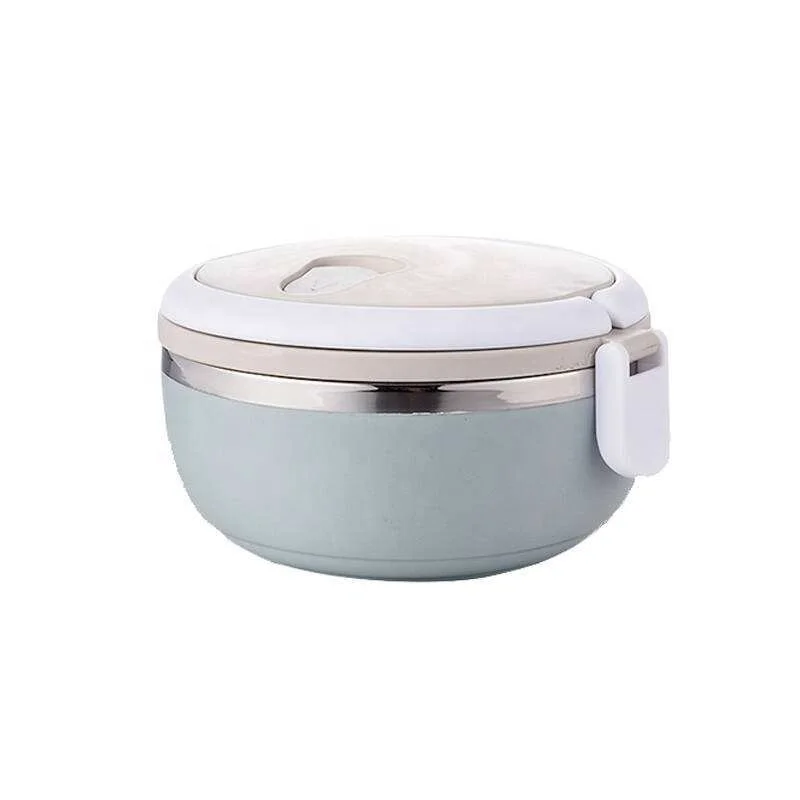 single layer metal bento stainless steel thermos lunch box with lock
