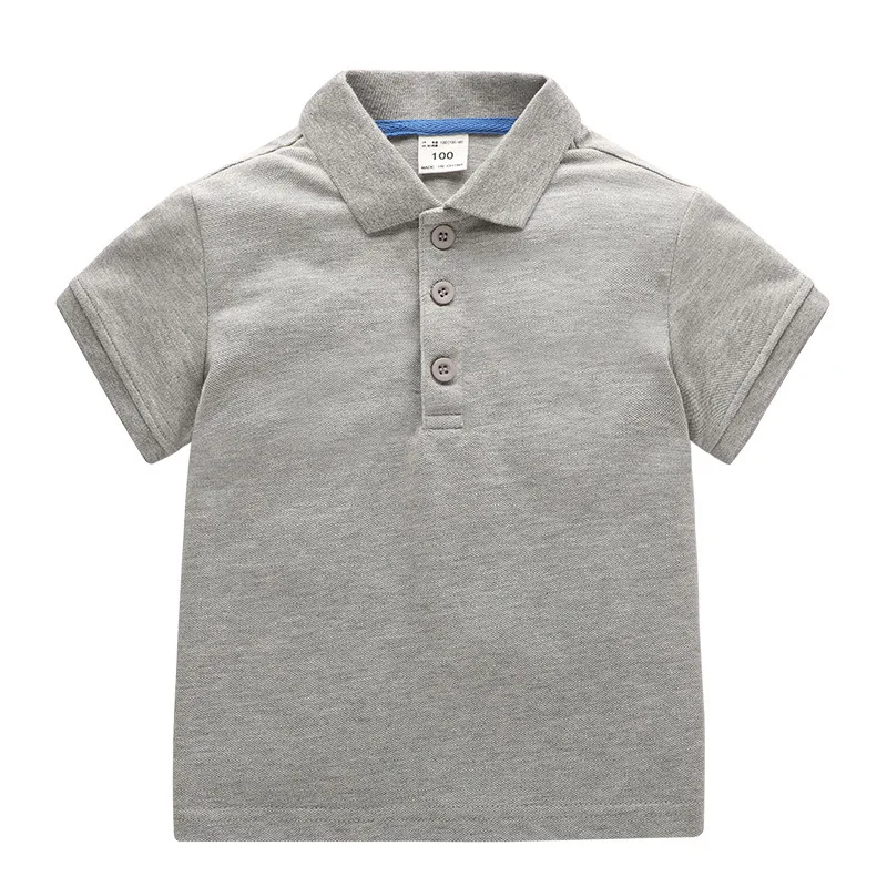 Wholesale Custom Logo Boys T-shirts & Polo Shirts Solid Color Blank Kids School Uniform Cotton Children Polo Shirt