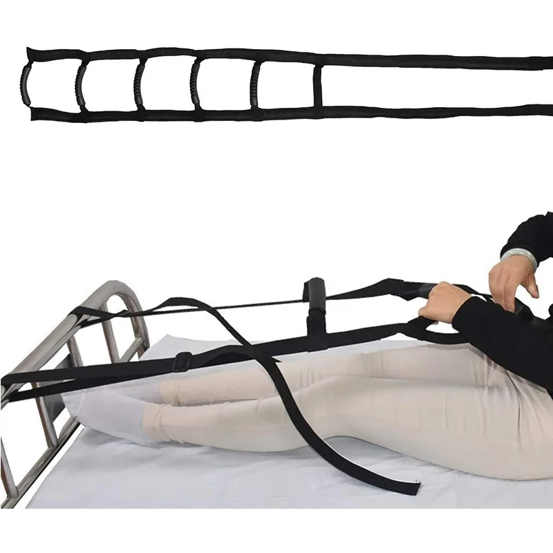 TOPFENG Bed Ladder Assist Strap with 5 Hand Grips, Pull Up&Sit Up Handle Rope Ladder for Elderly, Senior, Patient, Pregnant