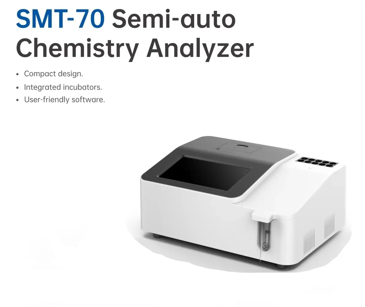 SMT-70 Touch Screen Semi-auto Biochemical Biochemistry Analyzer 7'LCD blood
