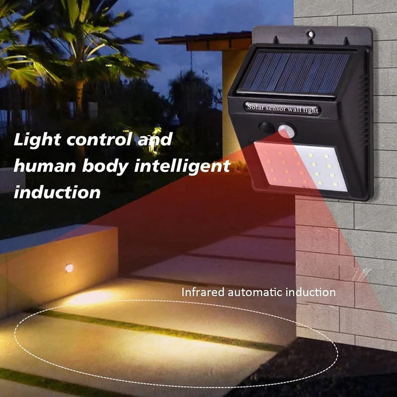 Solar Led Light Outdoor 144 100 LED Solar Lamp PIR Motion Sensor Wall Light Waterproof Solar Powered Light for Outdoor