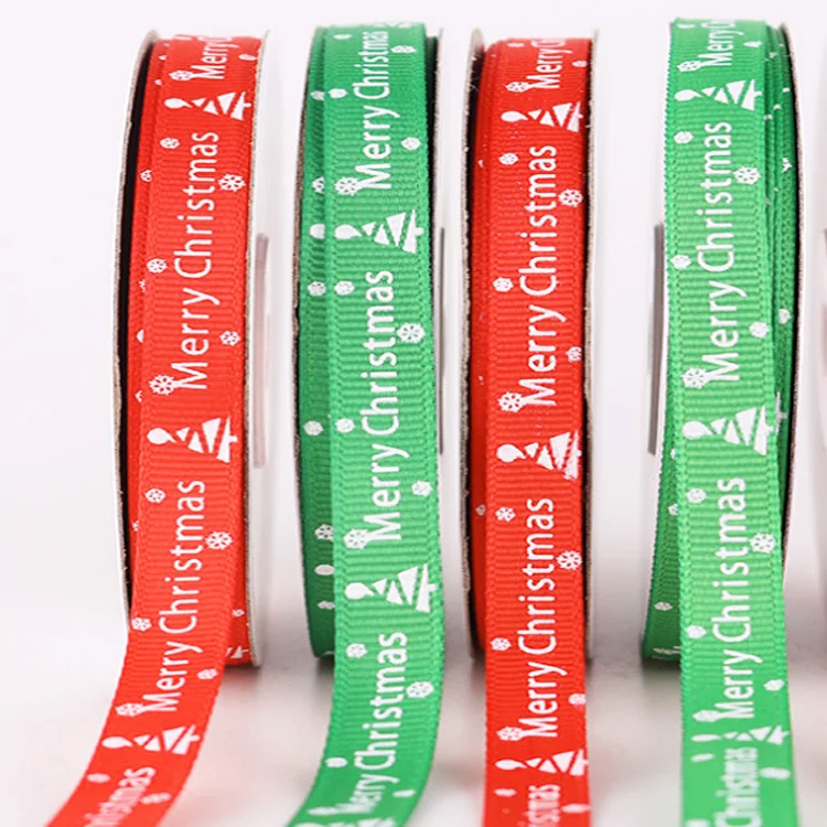 Custom Printing Gold Logo Satin Glitter Christmas Ribbon Roll Silk Gift Wrap Ribbon Polyester Wax Thermal Transfer Ribbon