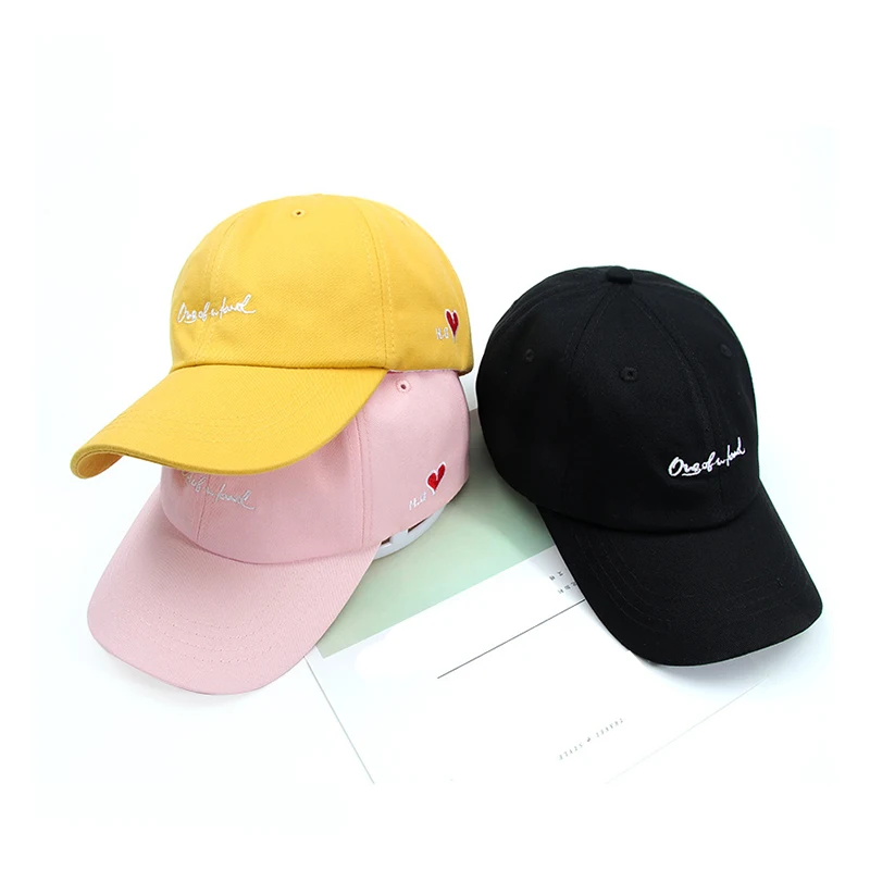 Spring Fashion Street Versatile Women Men Soft Top Hat Casual Cotton Sports Baseball Caps Custom Embroidery Logo