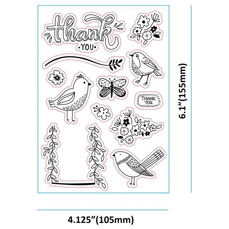 25119 105x150mm Clear Rubber Silicone stamp for scrapbooking DIY cardmaking craft decoration