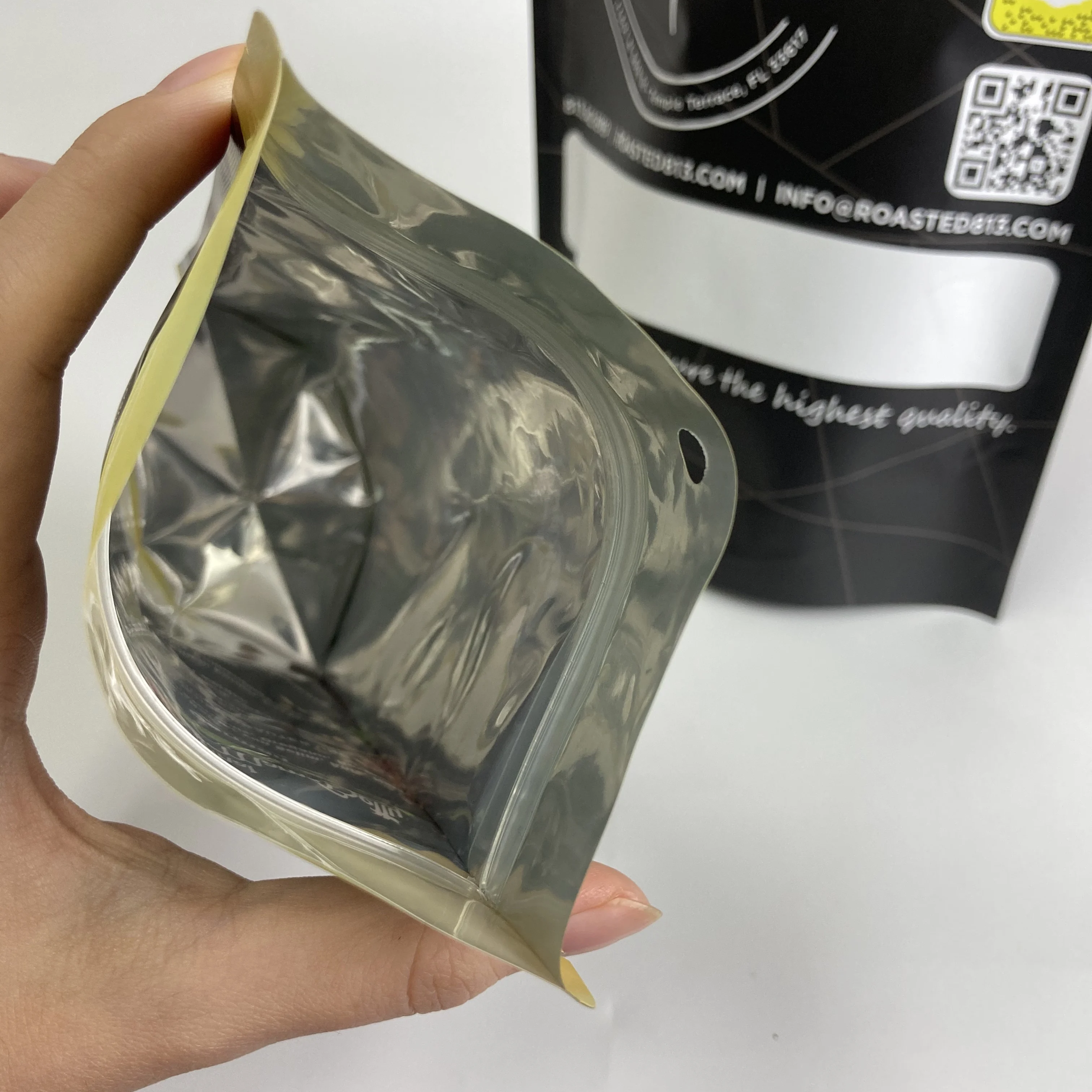 Custom Printed Stand Up Ziplock Plastic Bags For Food Spices With Window