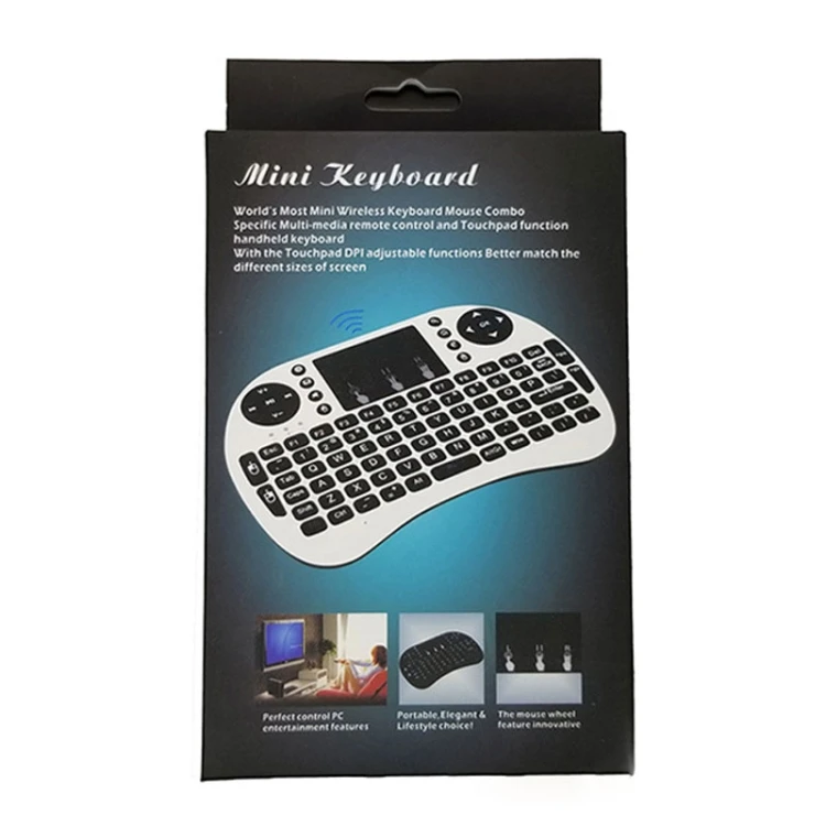 Беспроводная клавиатура i8 Air Mouse с подсветкой и тачпадом для Android TV Box Smart PC Tablet Xbox360 PS3 HTPC