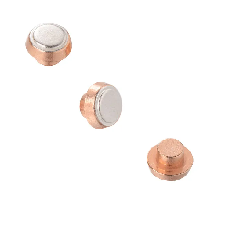 Top quality AgSnO2In2O3 copper rivet contact specially for car relay contactor