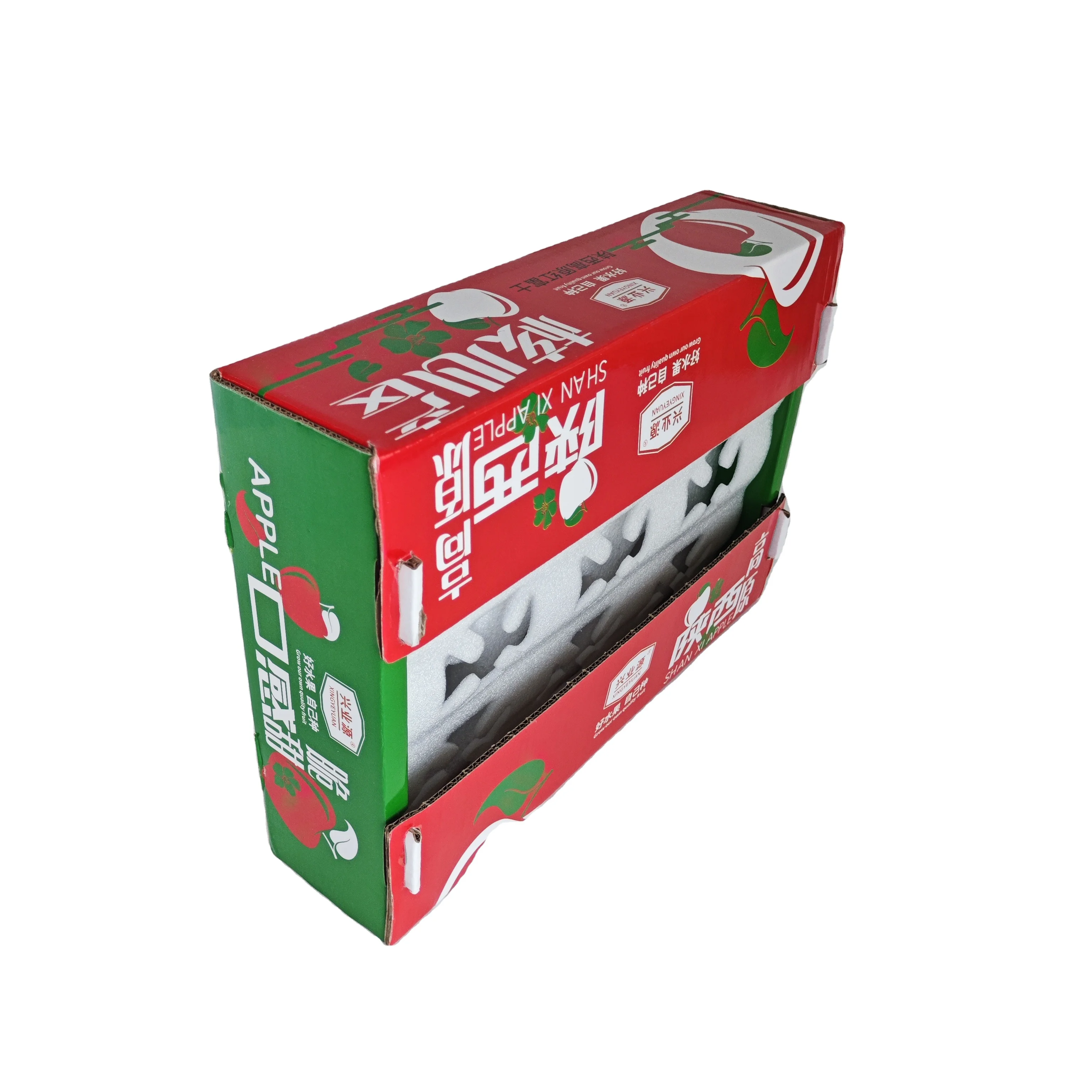 High Quality Customize Logo Hard Corrugated Packaging Boxes Fruits Gift Boxes For Red Fuji apples