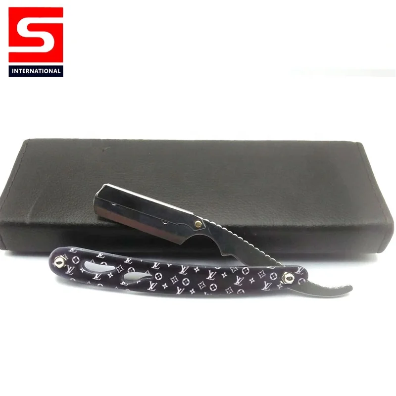  Высококачественная профессиональная прямая Парикмахерская бритва с лазерным покрытием из нержавеющей стали для влажного бритья/бритвенные лезвия